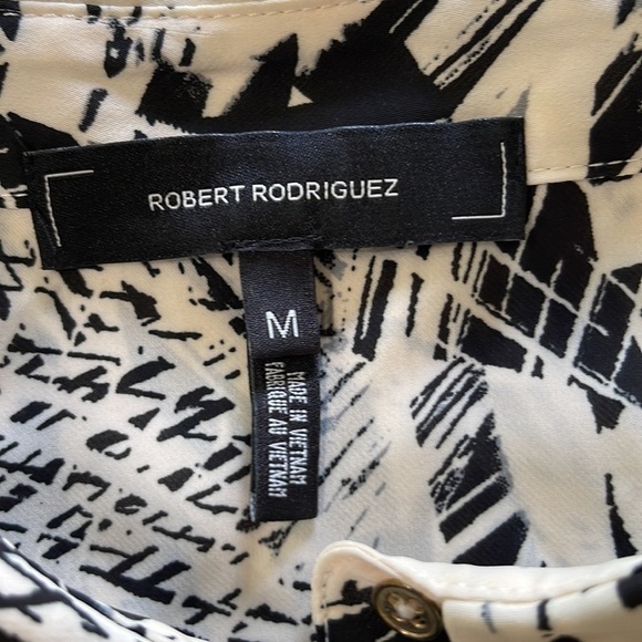 Robert Rodriguez Long Sleeve Abstract Print Buttoned Front Blouse (M) P/4/A1383 - Picture 6 of 10